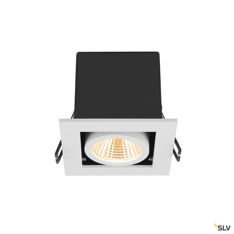 SLV 1007552 KADUX, recessed ceiling light, single, 3000 K, 38°, IP 20, square, white