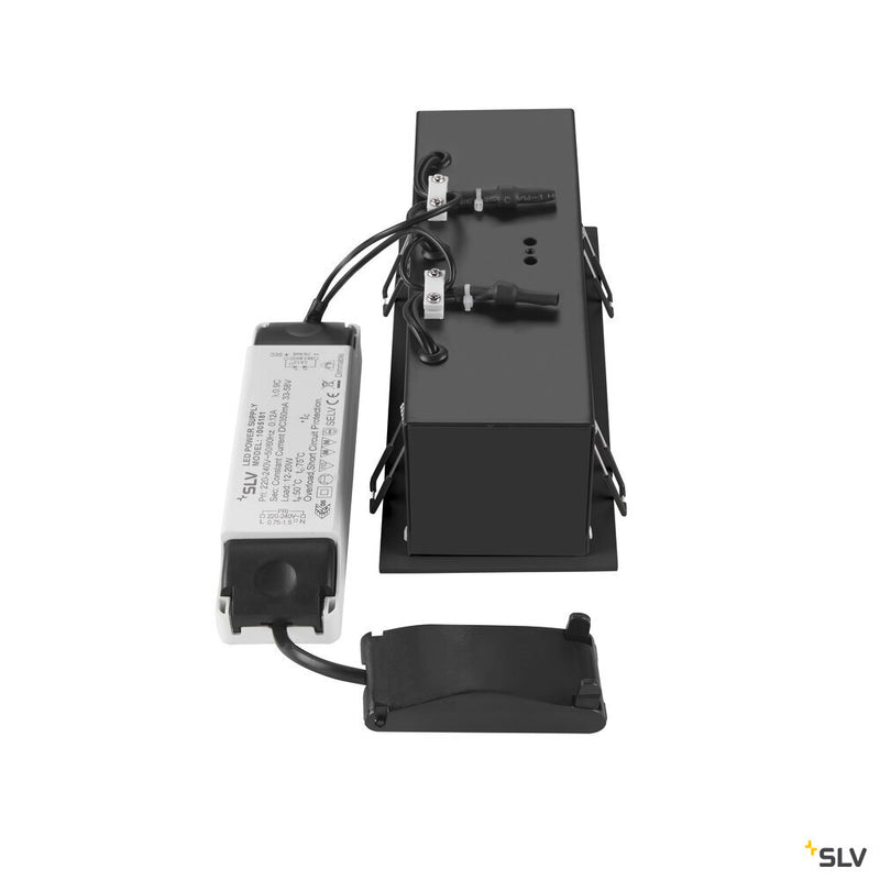 SLV 1007567 KADUX, recessed ceiling light, triple, 3000 K, 38°, IP 20, square, black