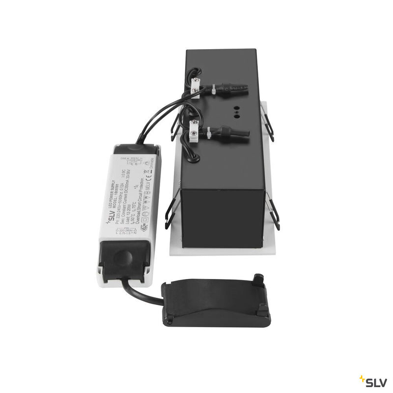 SLV 1007568 KADUX, recessed ceiling light, triple, 3000 K, 38°, IP 20, square, white