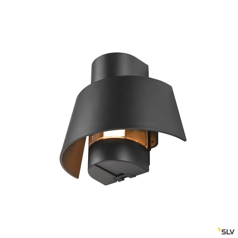 SLV 1007585 PHOTONI, wall-mounted light, conical, 1x max. 13 W, E27, black