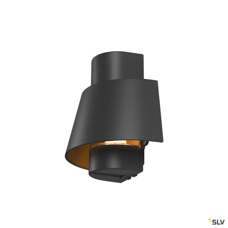 SLV 1007585 PHOTONI, wall-mounted light, conical, 1x max. 13 W, E27, black