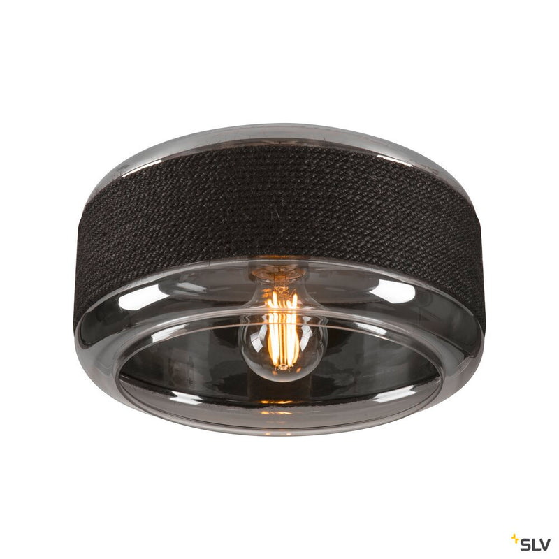 SLV 1007590 PANTILO ROPE 27, wall and ceiling-mounted light, cylindrical, 1x max. 15 W E27, silver