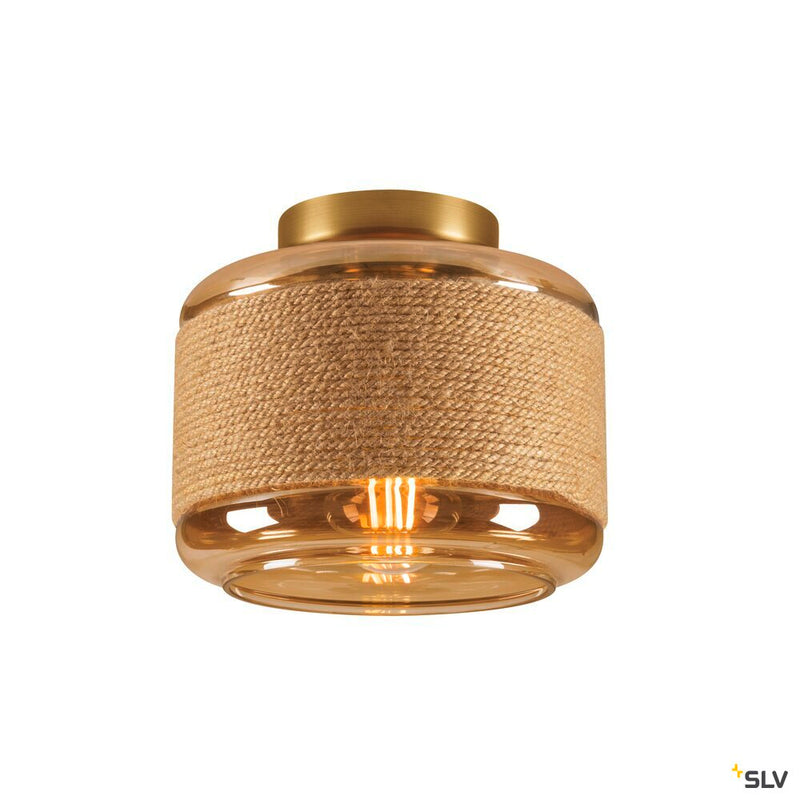 SLV 1007592 PANTILO ROPE 19, wall and ceiling-mounted light, cylindrical, 1x max. 15 W E27, gold