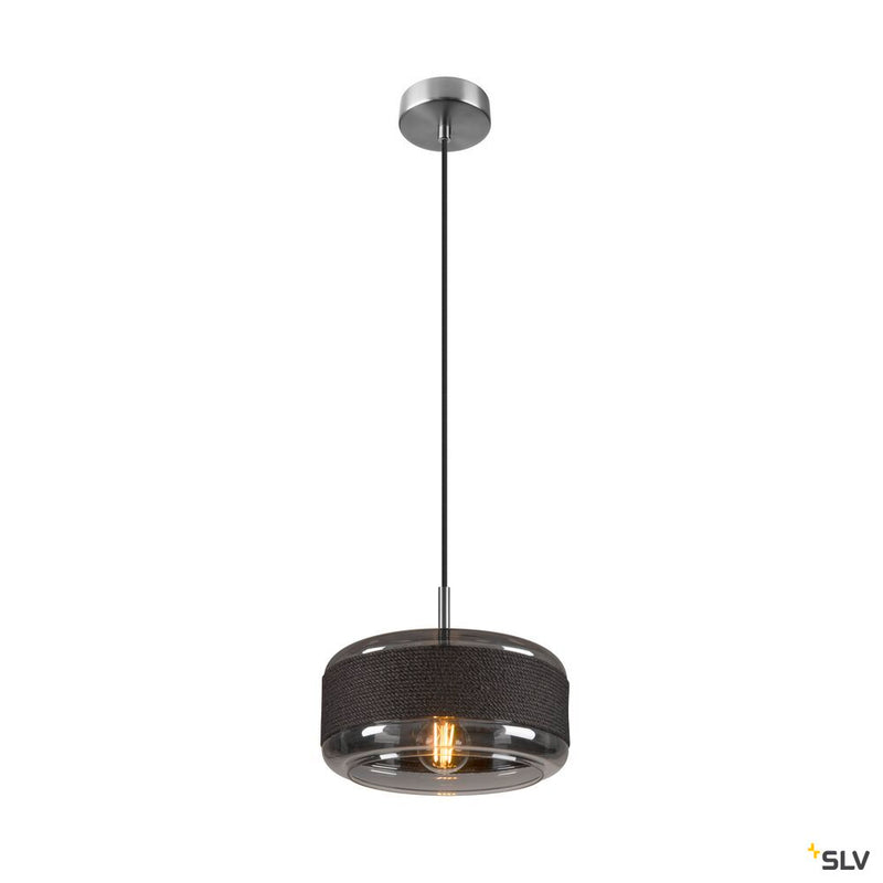 SLV 1007598 PANTILO ROPE 27, pendant light, 250 cm, E27, 15 W, silver