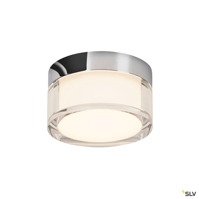 SLV 1007608 CYFT, wall- and ceiling-mounted light, 2700/3000/4000 K, 6.5 W, PHASE, black / clear