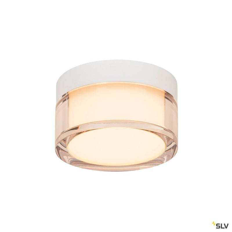 SLV 1007608 CYFT, wall- and ceiling-mounted light, 2700/3000/4000 K, 6.5 W, PHASE, black / clear