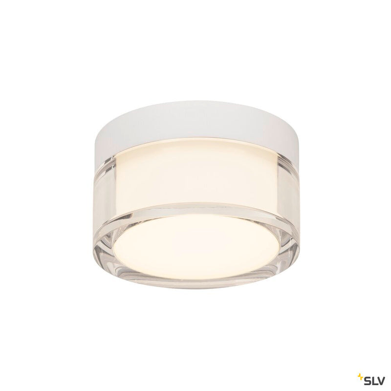 SLV 1007608 CYFT, wall- and ceiling-mounted light, 2700/3000/4000 K, 6.5 W, PHASE, black / clear