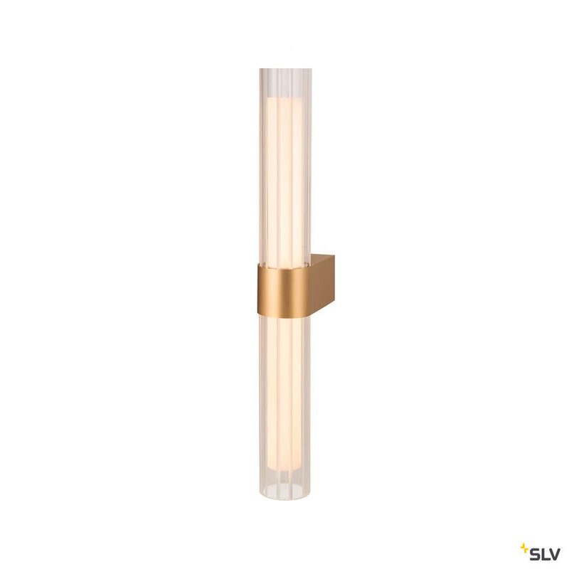 SLV 1007616 LYGANT double, wall-mounted light, 3000 K, 11 W, brass