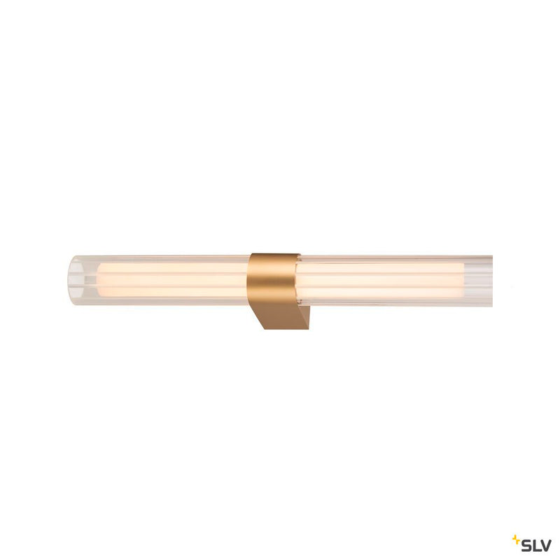 SLV 1007616 LYGANT double, wall-mounted light, 3000 K, 11 W, brass
