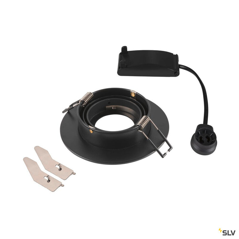 SLV 1007625 NEW TRIA® 75 XL, recessed ceiling light, round, max. 10 W , GU10, black