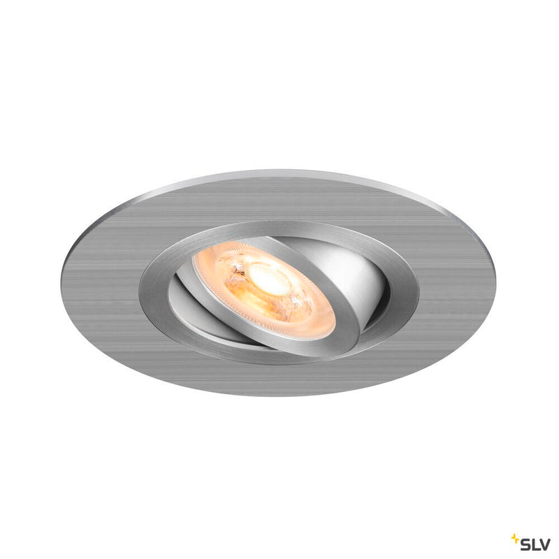 SLV 1007626 NEW TRIA® 75 XL, recessed ceiling light, round, max. 10 W , GU10, aluminium