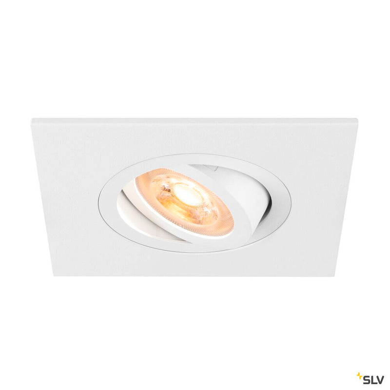 SLV 1007627 NEW TRIA® 75 XL, recessed ceiling light, square, max. 10 W , GU10, white