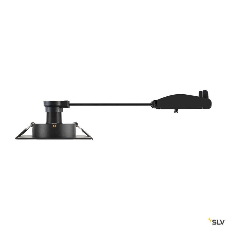 SLV 1007628 NEW TRIA® 75 XL, recessed ceiling light, square, max. 10 W , GU10, black