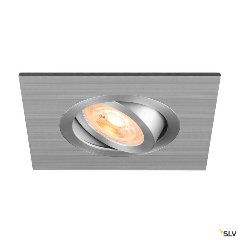 SLV 1007629 NEW TRIA® 75 XL, recessed ceiling light, square, max. 10 W , GU10, aluminium