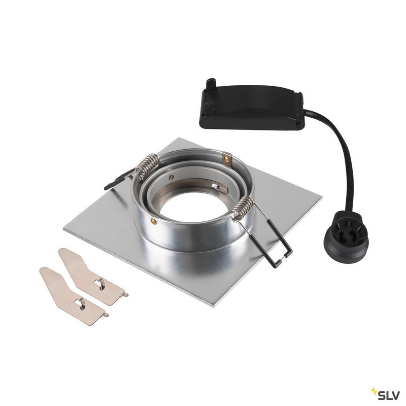 SLV 1007629 NEW TRIA® 75 XL, recessed ceiling light, square, max. 10 W , GU10, aluminium