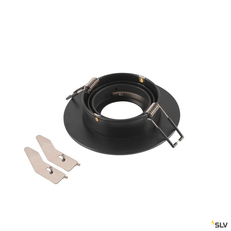SLV 1007631 NEW TRIA® 75 XL, ceiling installation ring, D: 11 H: 2.6 cm, IP20, black