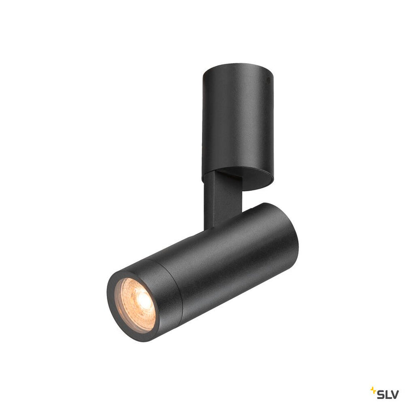 SLV 1007653 S-TUBE, wall-mounted light, round, GU10, 1x max. 10 W, black
