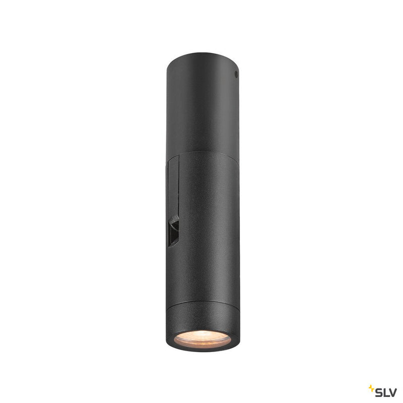 SLV 1007653 S-TUBE, wall-mounted light, round, GU10, 1x max. 10 W, black