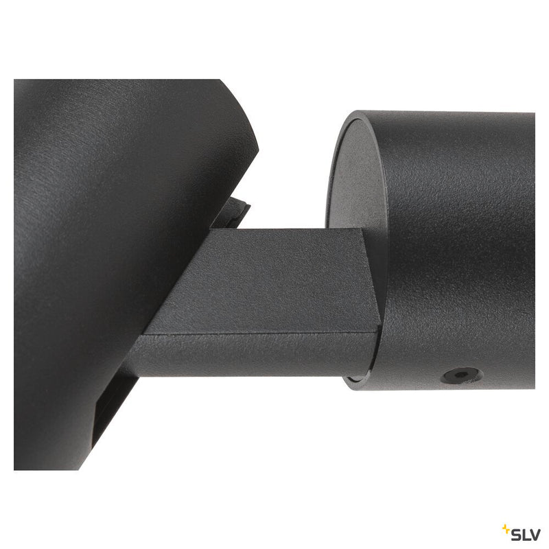 SLV 1007653 S-TUBE, wall-mounted light, round, GU10, 1x max. 10 W, black