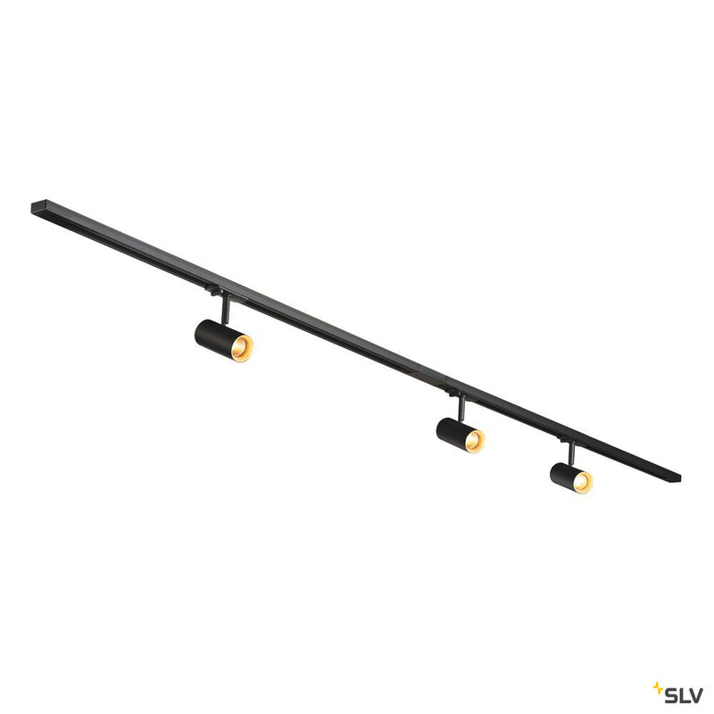 SLV 1007673 NOBLO® SPOT, track system set, round, 2700 K, 19 W, trailing-edge phase, 32°, black