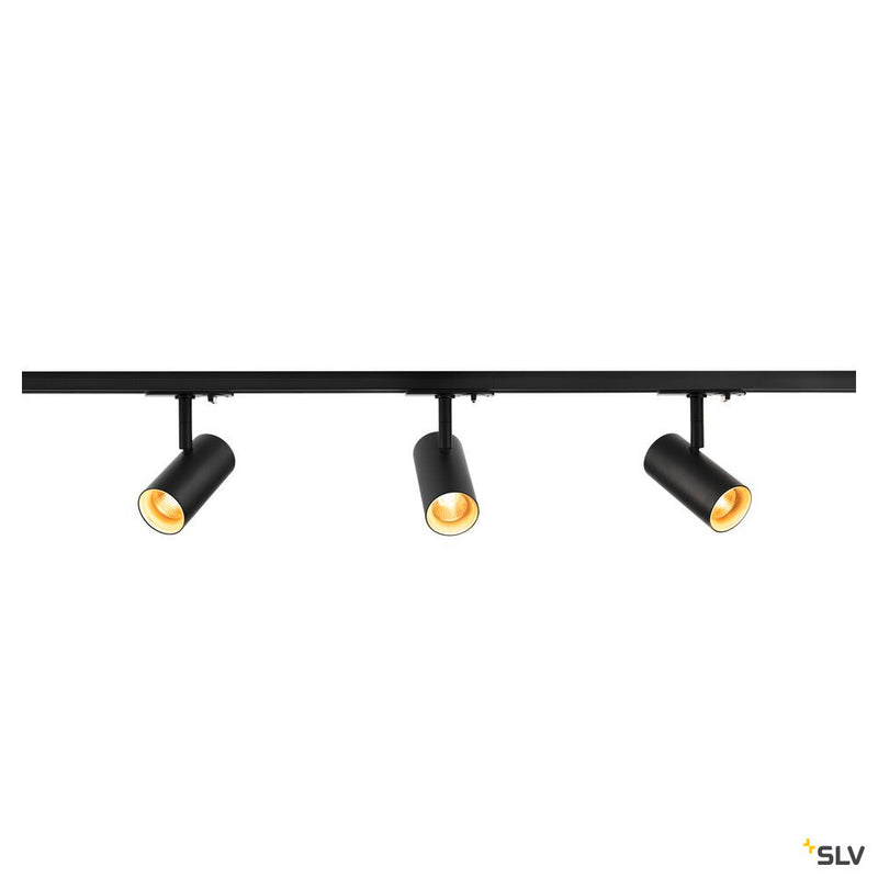 SLV 1007673 NOBLO® SPOT, track system set, round, 2700 K, 19 W, trailing-edge phase, 32°, black