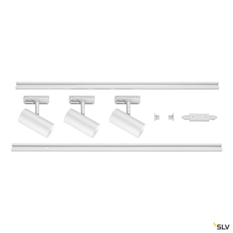 SLV 1007674 NOBLO® SPOT, track system set, round, 2700 K, 19 W, trailing-edge phase, 32°, white