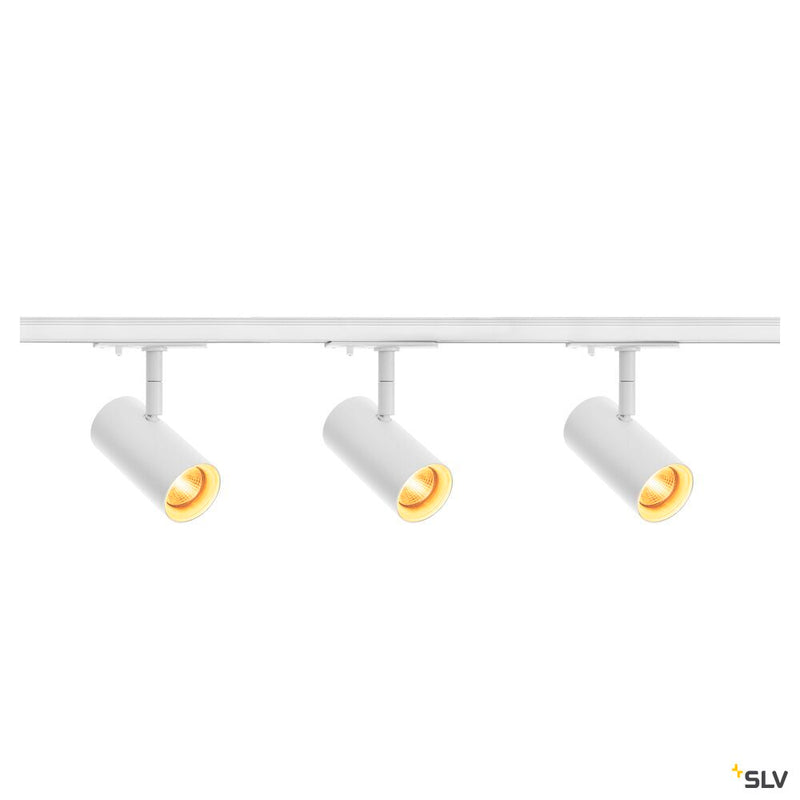 SLV 1007674 NOBLO® SPOT, track system set, round, 2700 K, 19 W, trailing-edge phase, 32°, white
