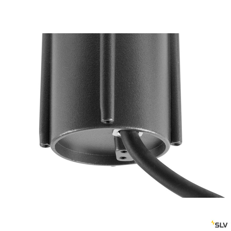 SLV 1007681 DASAR® S, recessed floor light, square, 4 W, 3000 K, 24°, IP67, cylindrical, anthracite