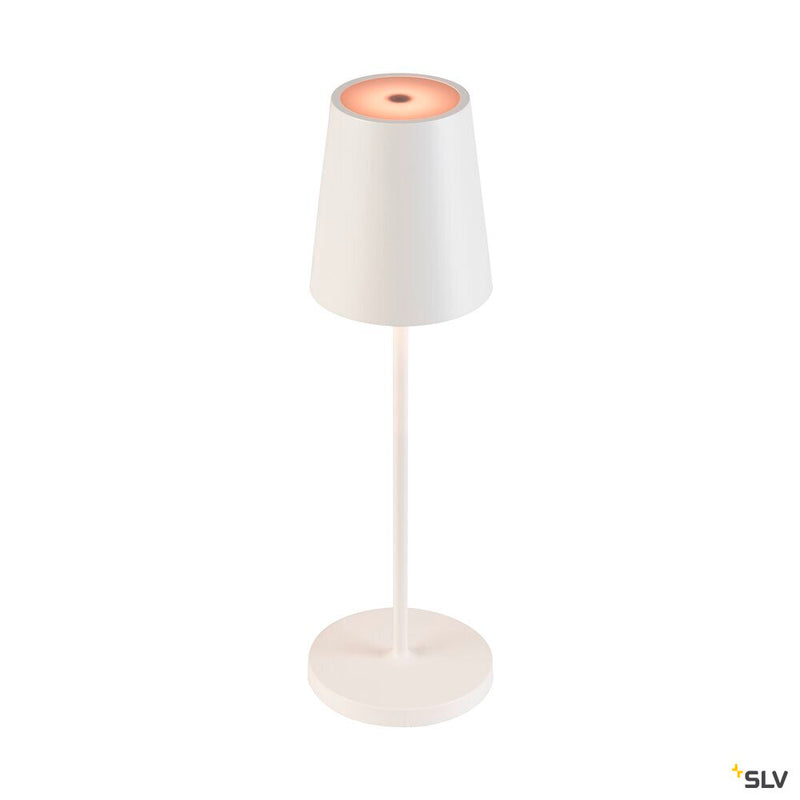 SLV 1007692 VINOLINA TWO, table lamp, battery-powered, IP65, 2200/2700/3000 K, TOUCH, white