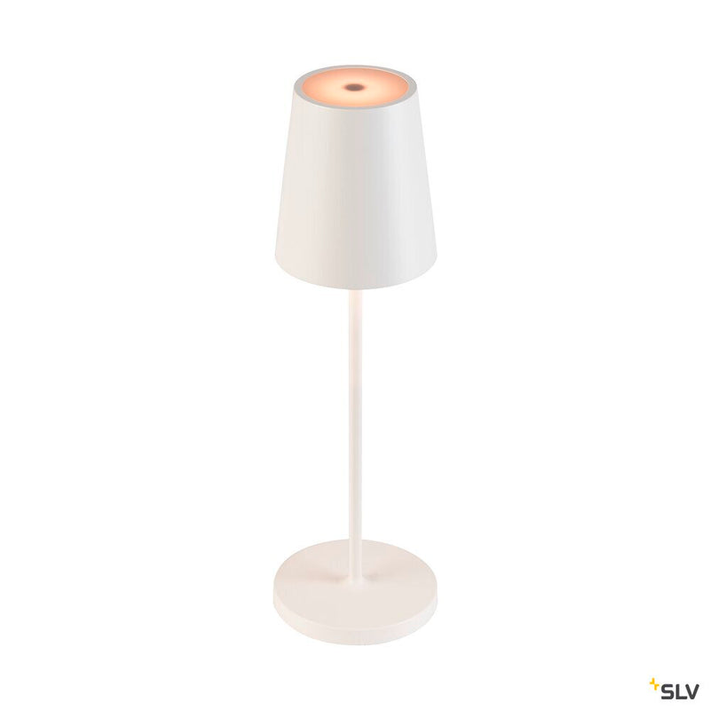 SLV 1007692 VINOLINA TWO, table lamp, battery-powered, IP65, 2200/2700/3000 K, TOUCH, white