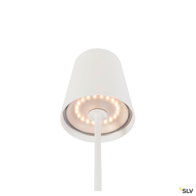 SLV 1007692 VINOLINA TWO, table lamp, battery-powered, IP65, 2200/2700/3000 K, TOUCH, white