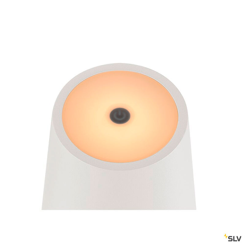 SLV 1007692 VINOLINA TWO, table lamp, battery-powered, IP65, 2200/2700/3000 K, TOUCH, white