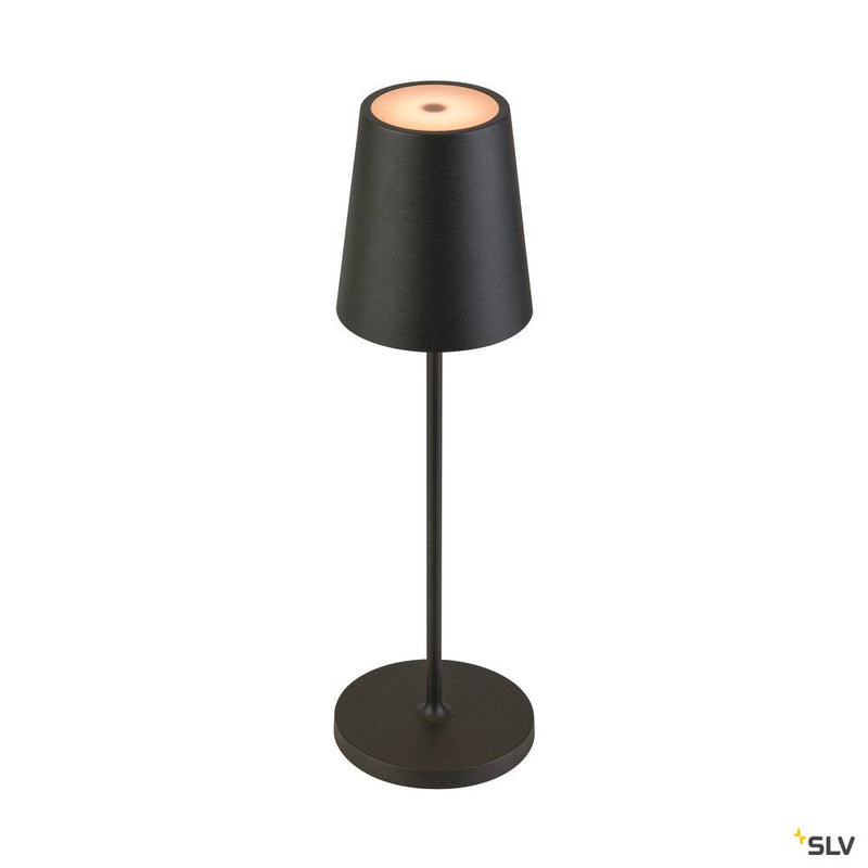 SLV 1007693 VINOLINA TWO, table lamp, battery-powered, IP65, 2200/2700/3000 K, TOUCH, black
