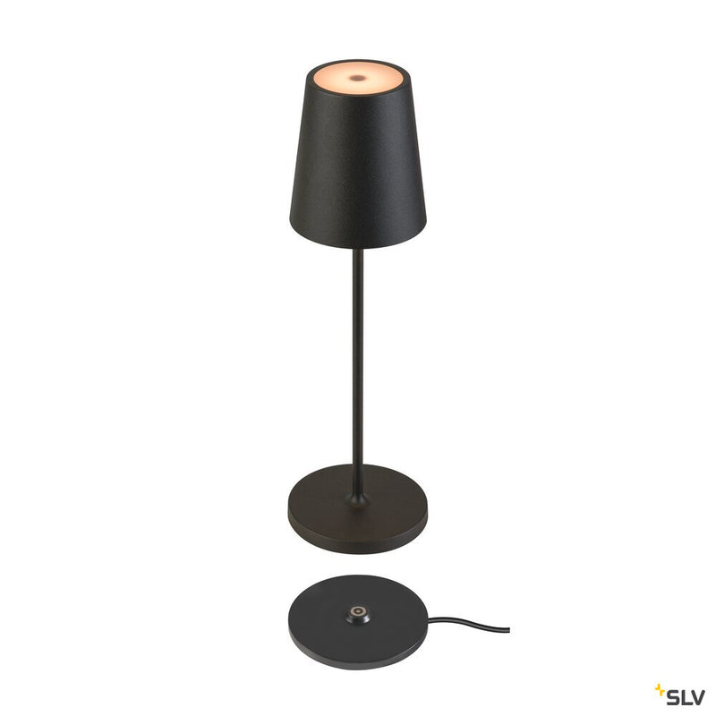 SLV 1007693 VINOLINA TWO, table lamp, battery-powered, IP65, 2200/2700/3000 K, TOUCH, black