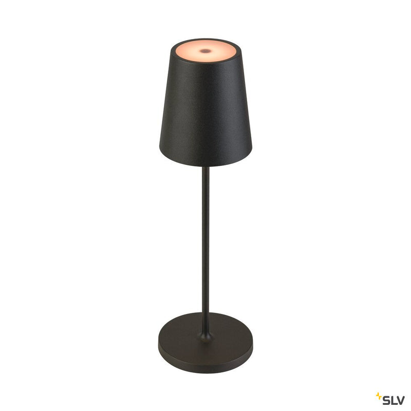 SLV 1007693 VINOLINA TWO, table lamp, battery-powered, IP65, 2200/2700/3000 K, TOUCH, black