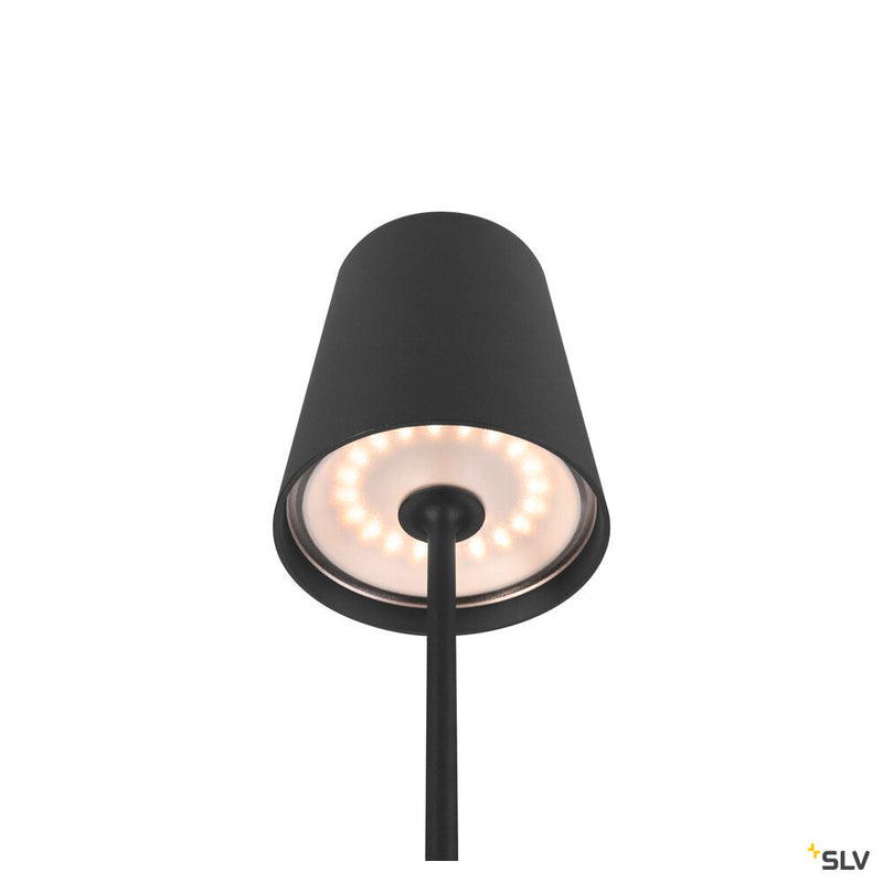 SLV 1007693 VINOLINA TWO, table lamp, battery-powered, IP65, 2200/2700/3000 K, TOUCH, black