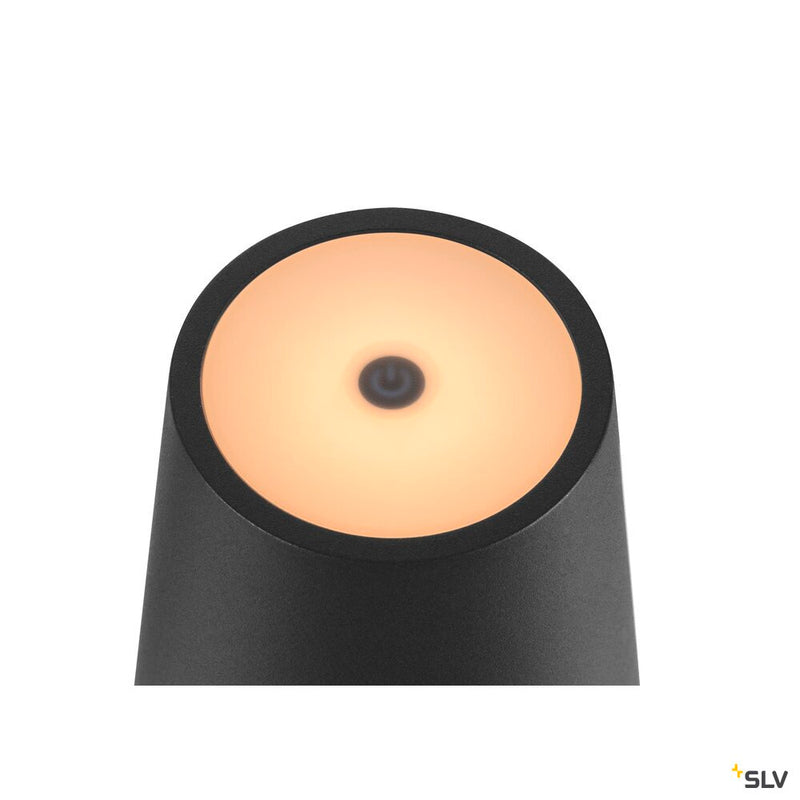 SLV 1007693 VINOLINA TWO, table lamp, battery-powered, IP65, 2200/2700/3000 K, TOUCH, black