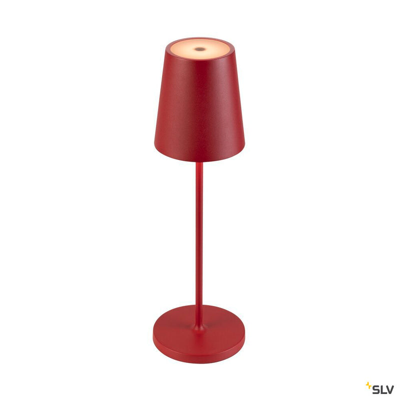 SLV 1007694 VINOLINA TWO, table lamp, battery-powered, IP65, 2200/2700/3000 K, TOUCH, red