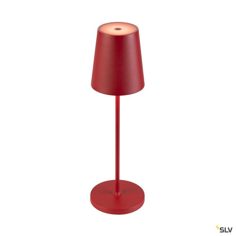 SLV 1007694 VINOLINA TWO, table lamp, battery-powered, IP65, 2200/2700/3000 K, TOUCH, red