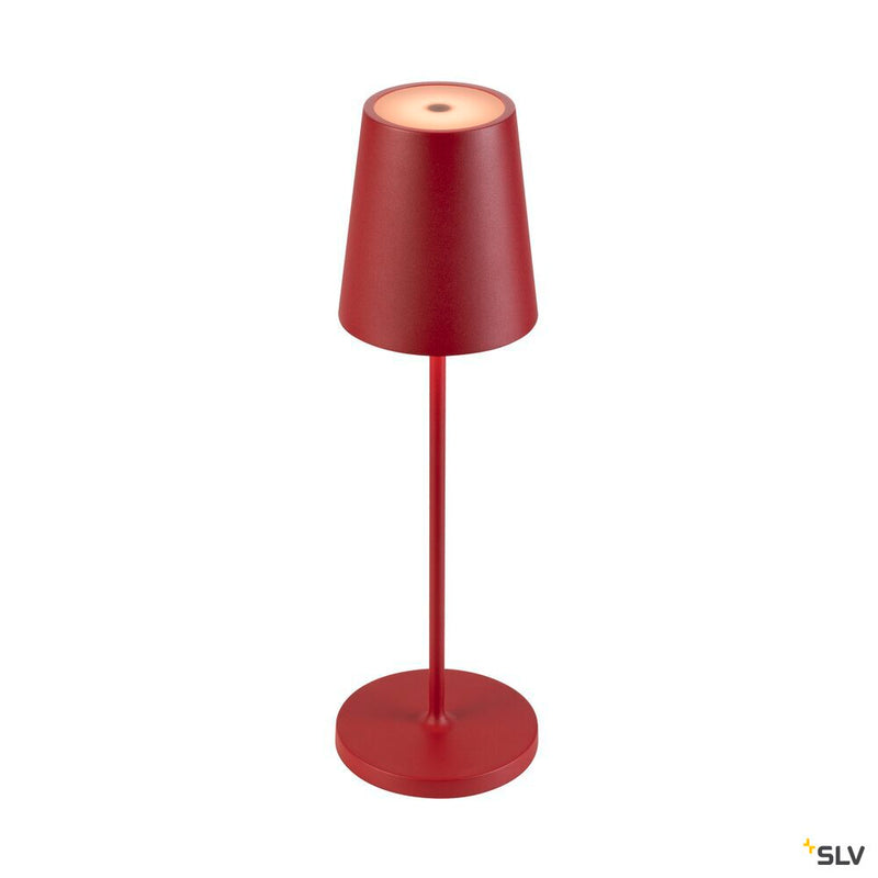 SLV 1007694 VINOLINA TWO, table lamp, battery-powered, IP65, 2200/2700/3000 K, TOUCH, red