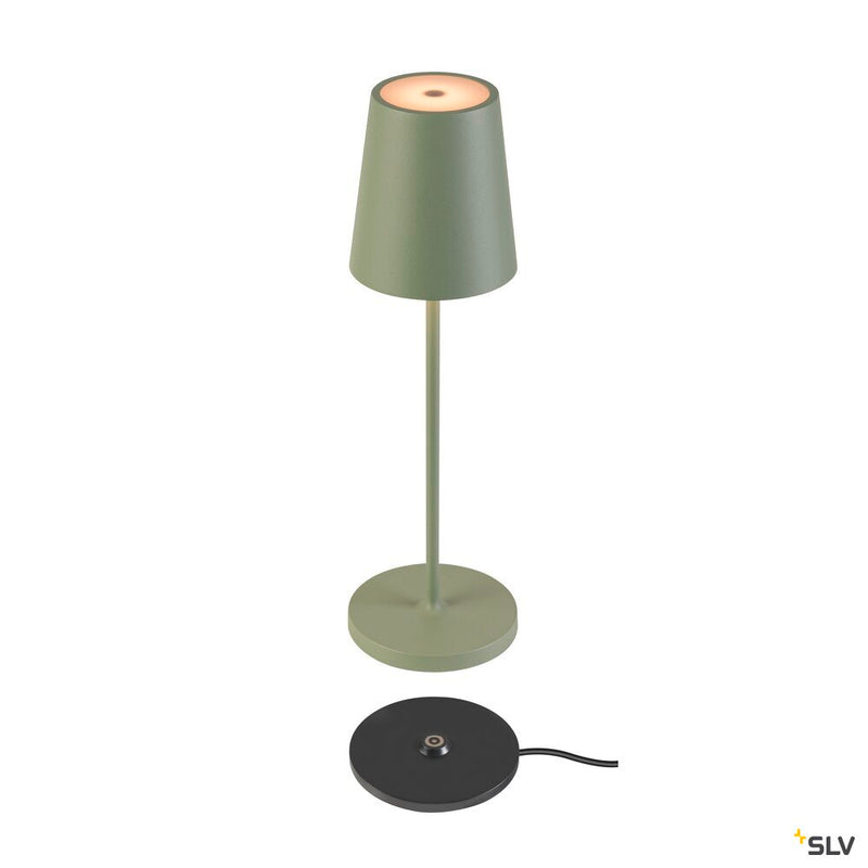 SLV 1007696 VINOLINA TWO, table lamp, battery-powered, IP65, 2200/2700/3000 K, TOUCH, green