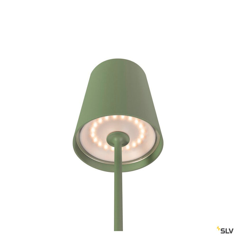 SLV 1007696 VINOLINA TWO, table lamp, battery-powered, IP65, 2200/2700/3000 K, TOUCH, green