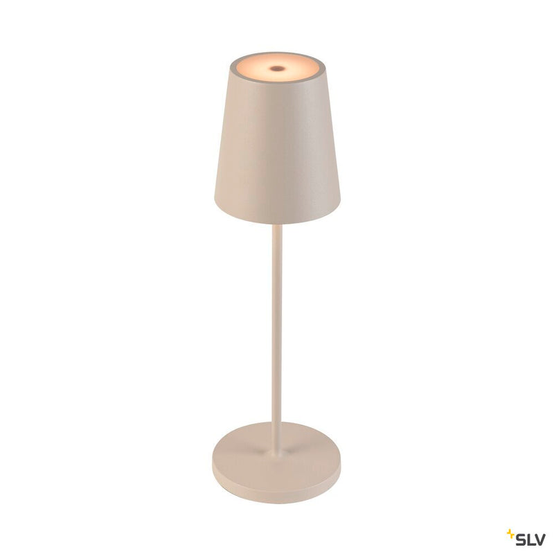 SLV 1007697 VINOLINA TWO, table lamp, battery-powered, IP65, 2200/2700/3000 K, TOUCH, beige