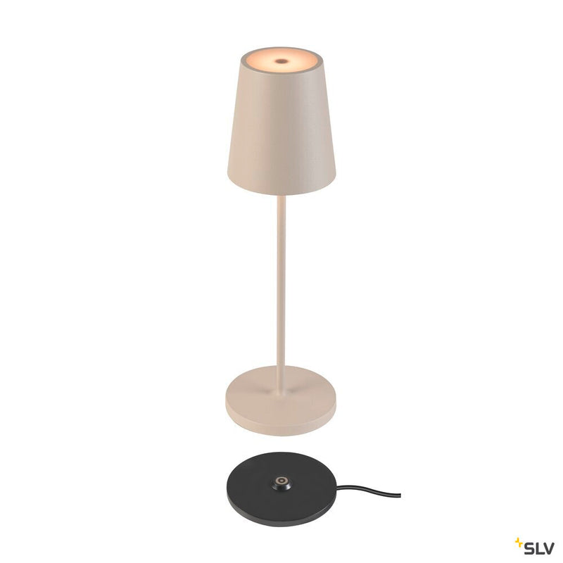 SLV 1007697 VINOLINA TWO, table lamp, battery-powered, IP65, 2200/2700/3000 K, TOUCH, beige