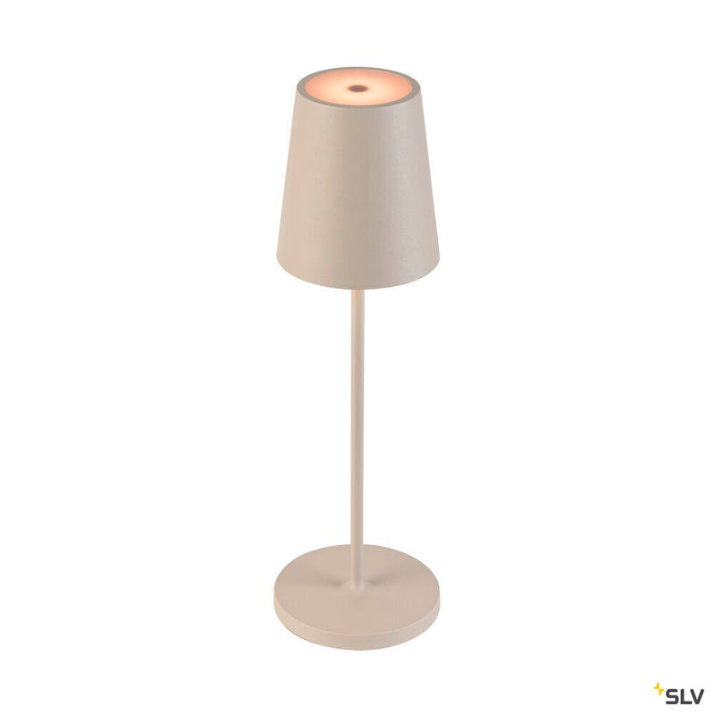 SLV 1007697 VINOLINA TWO, table lamp, battery-powered, IP65, 2200/2700/3000 K, TOUCH, beige