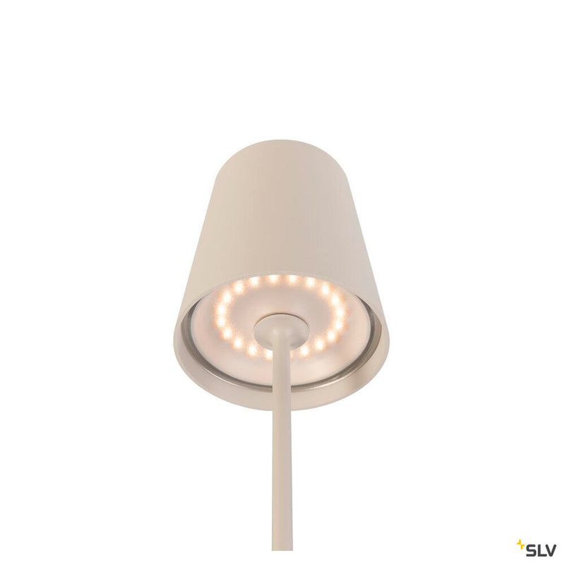 SLV 1007697 VINOLINA TWO, table lamp, battery-powered, IP65, 2200/2700/3000 K, TOUCH, beige