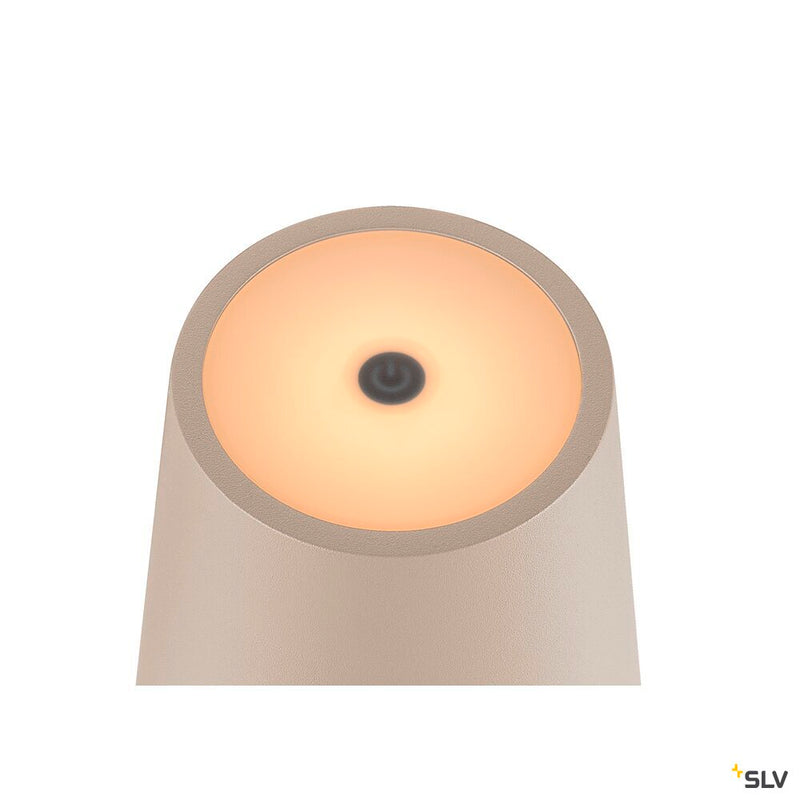 SLV 1007697 VINOLINA TWO, table lamp, battery-powered, IP65, 2200/2700/3000 K, TOUCH, beige