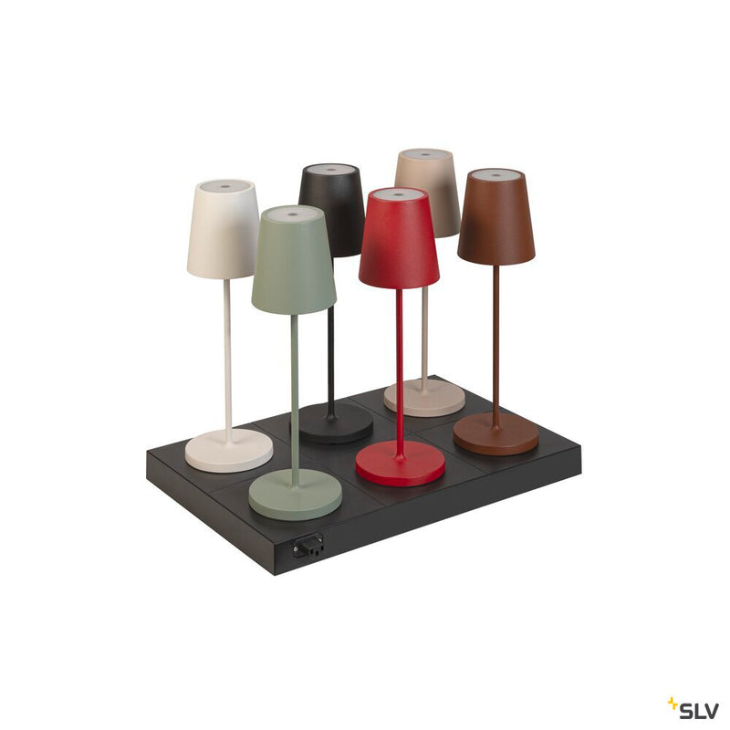 SLV 1007694 VINOLINA TWO, table lamp, battery-powered, IP65, 2200/2700/3000 K, TOUCH, red