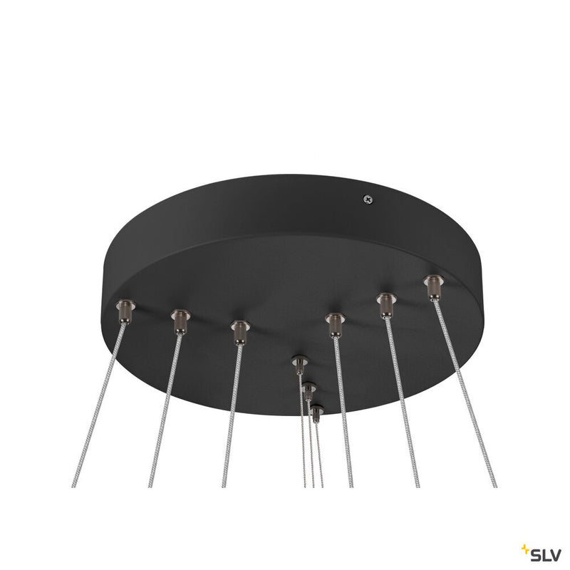 SLV 1007701 ONE FLAT, pendant light, triple, 300 cm, 2700/3000 K, DALI 2, Touch, black