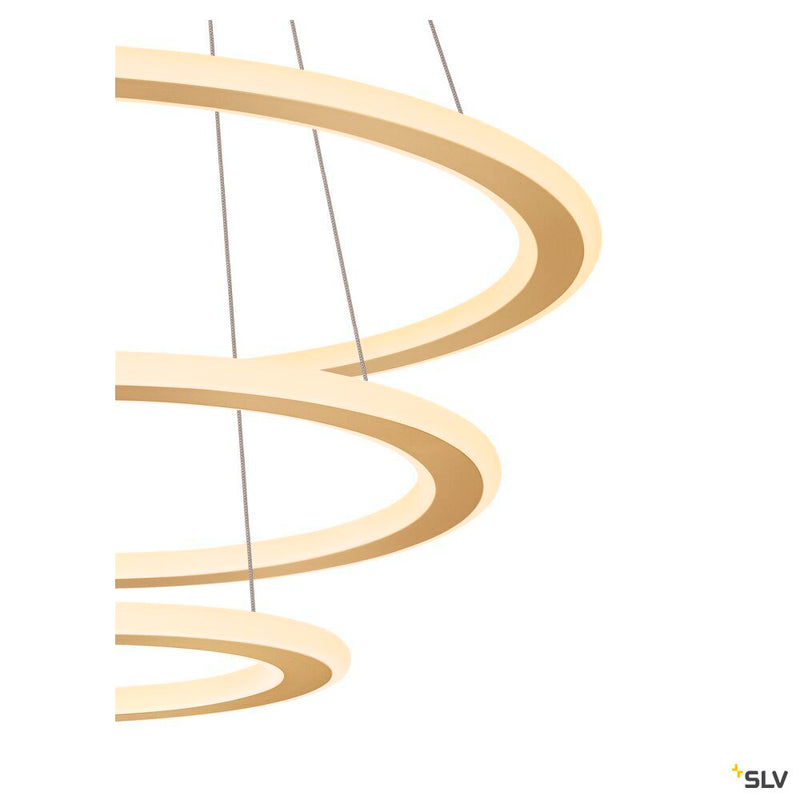 SLV 1007703 ONE FLAT, pendant light, triple, 300 cm, 2700/3000 K, DALI 2, Touch, brass